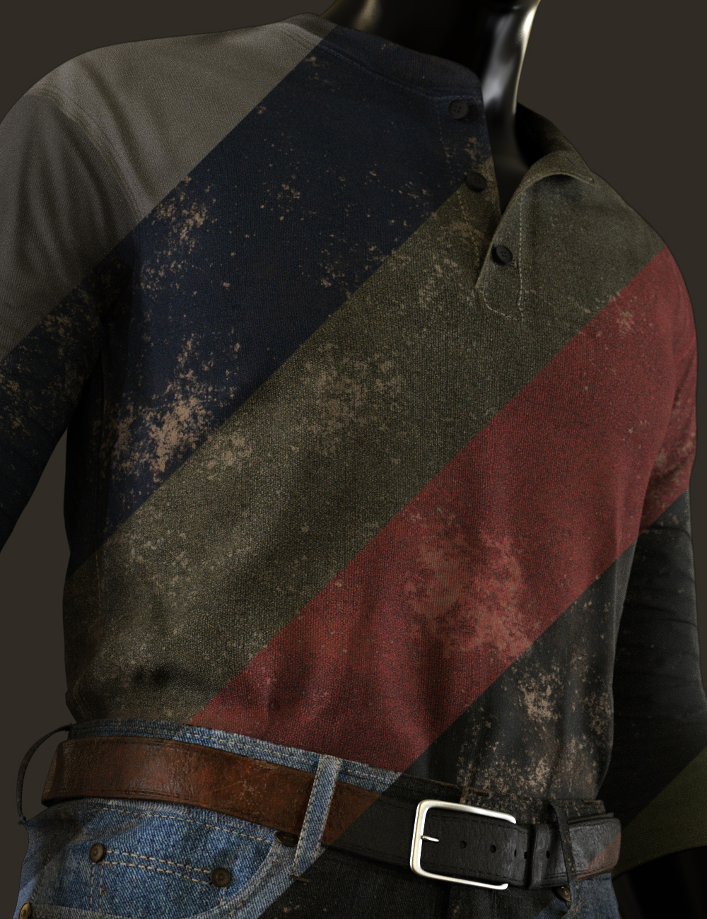 MI Henley Casual Outfit Texture Add-On by: mal3Imagery, 3D Models by Daz 3D
