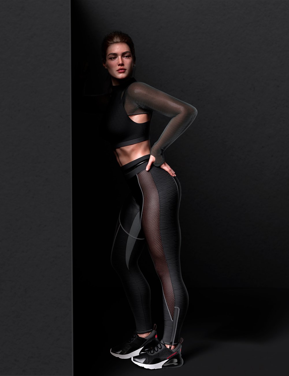 AJC Energy Sportswear Outfit for Genesis 9 by: adeilsonjc, 3D Models by Daz 3D