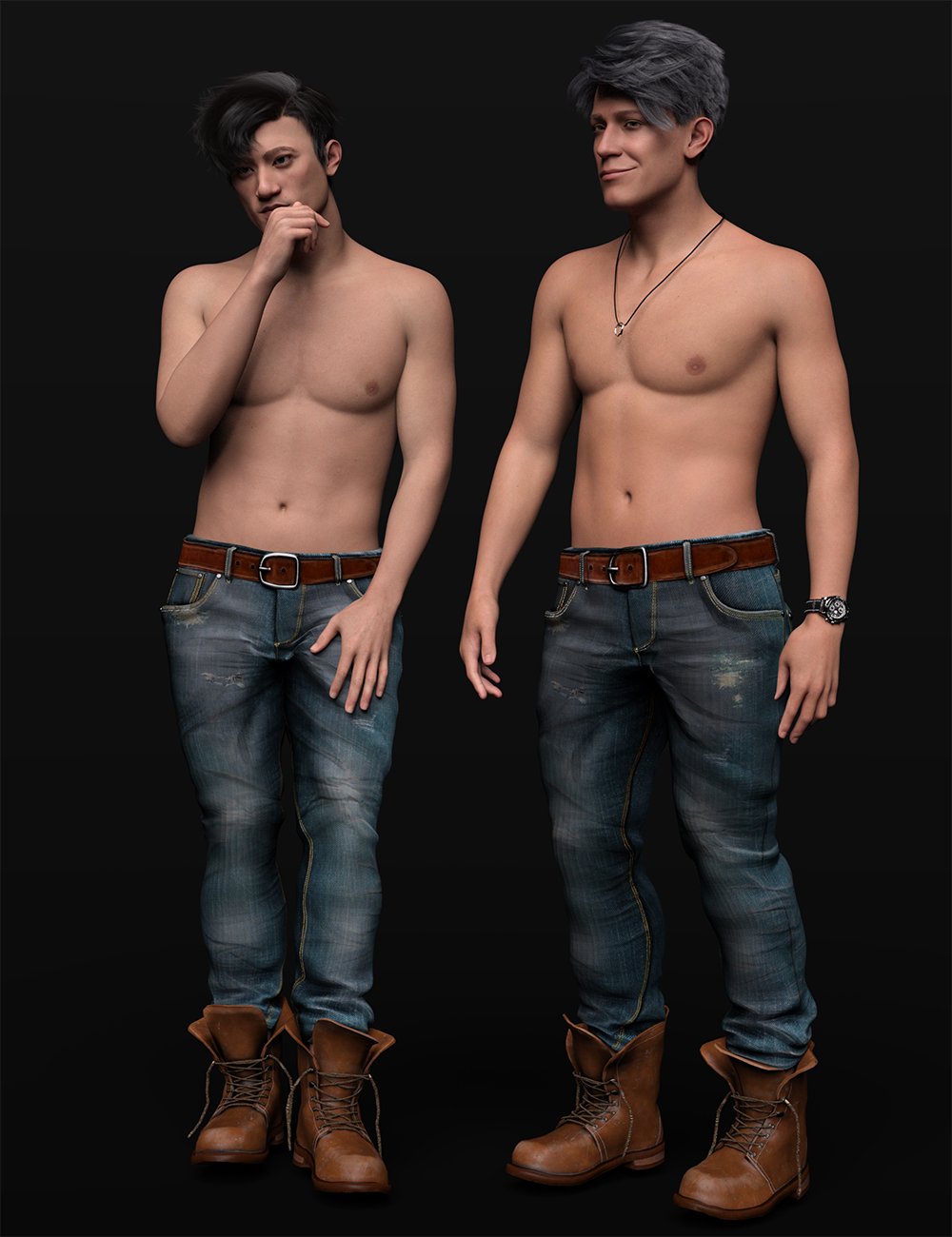 IGD Masculine Charm Poses for Genesis 9 by: Islandgirl, 3D Models by Daz 3D