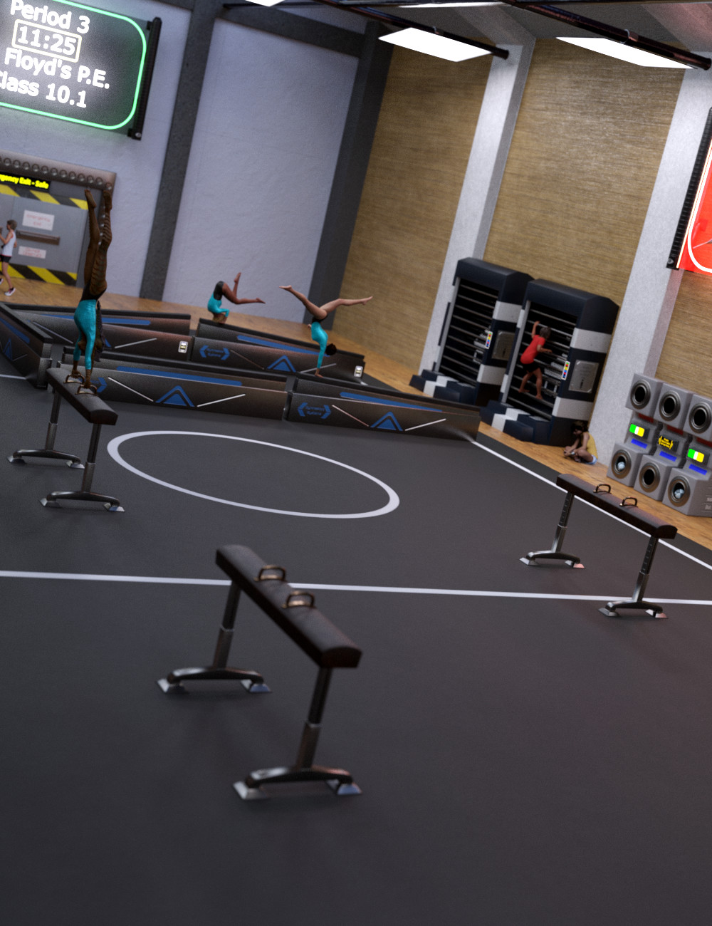 Future School Gym by: Silent Winter, 3D Models by Daz 3D