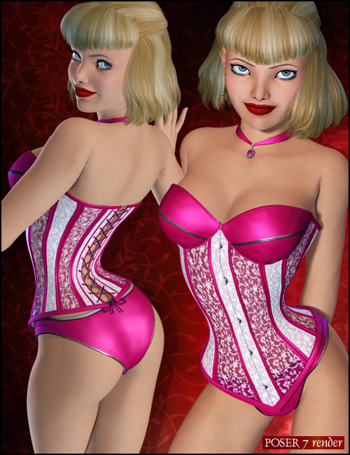 LaciLuv the Corset Beauty for Victoria 4.2 by: 4blueyes, 3D Models by Daz 3D