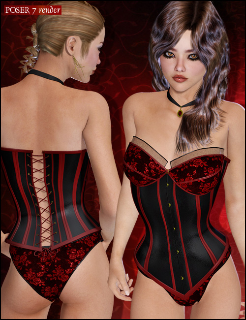 LaciLuv the Corset Beauty for Victoria 4.2 by: 4blueyes, 3D Models by Daz 3D