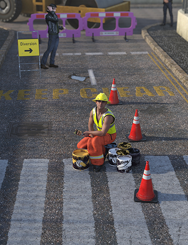 Road Markings and Potholes - Decals for Daz Studio Road Markings and Potholes - Decals for Daz Studio by: MartinJFrost, 3D Models by Daz 3D