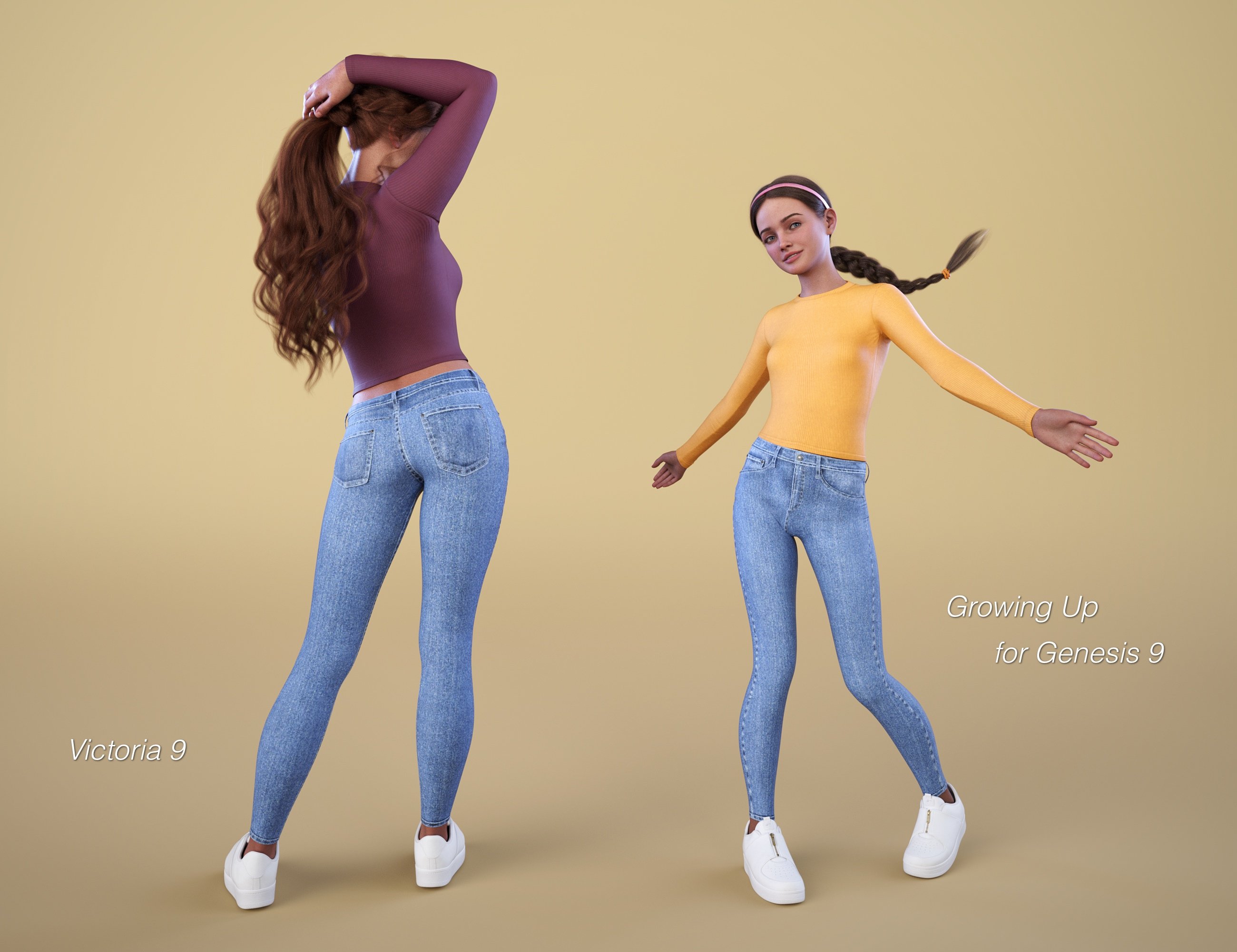 Ng High Waist Skinny Jeans Outfit For Genesis 9 Daz 3d 2090