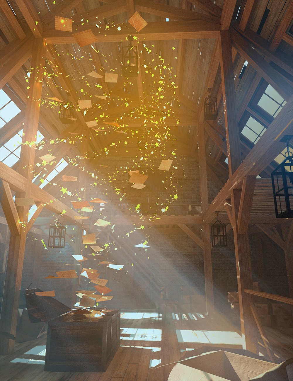 Enchanted Attic by: HumanSpows, 3D Models by Daz 3D