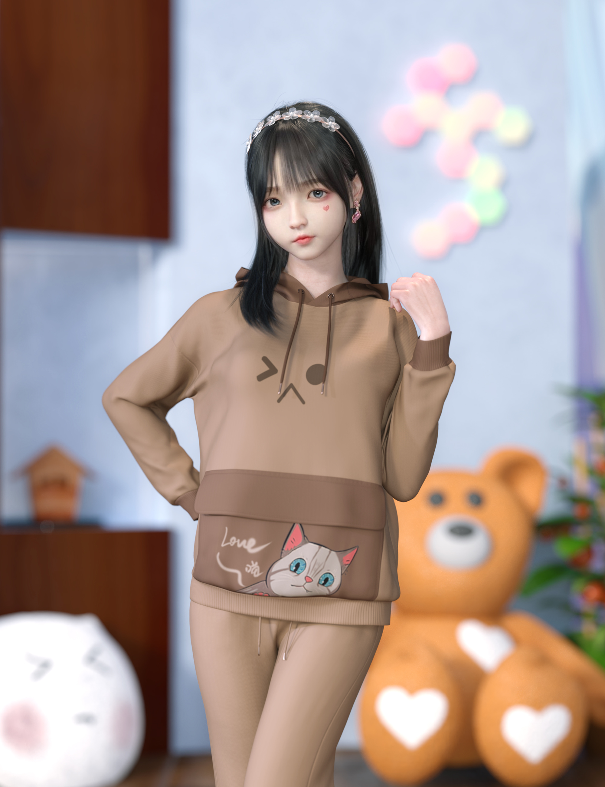 dForce SU Hoodies Suit for Genesis 8 and 8.1 Females and Genesis 9 by: Sue Yee, 3D Models by Daz 3D