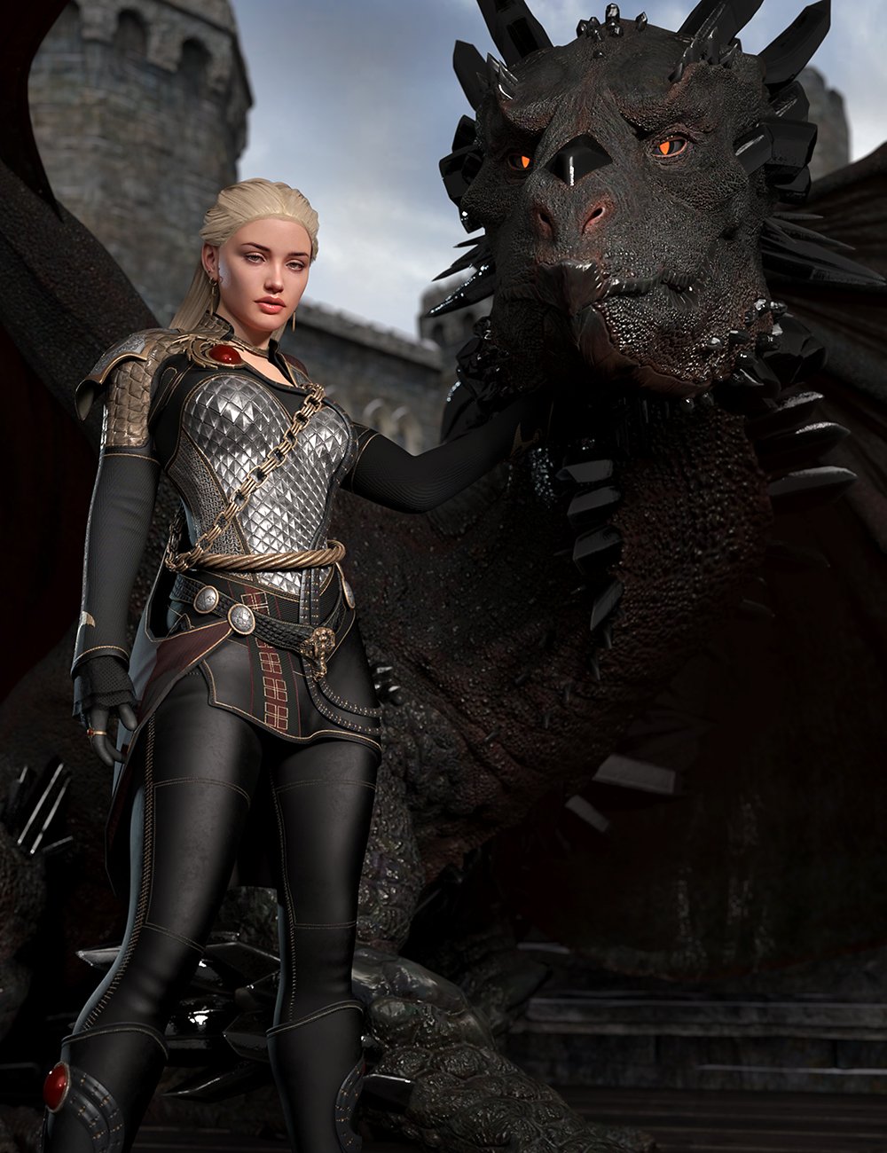 Dragon Rider Bundle for Genesis 9, 8, and 8.1 by: Val3dartbiuzpharb, 3D Models by Daz 3D