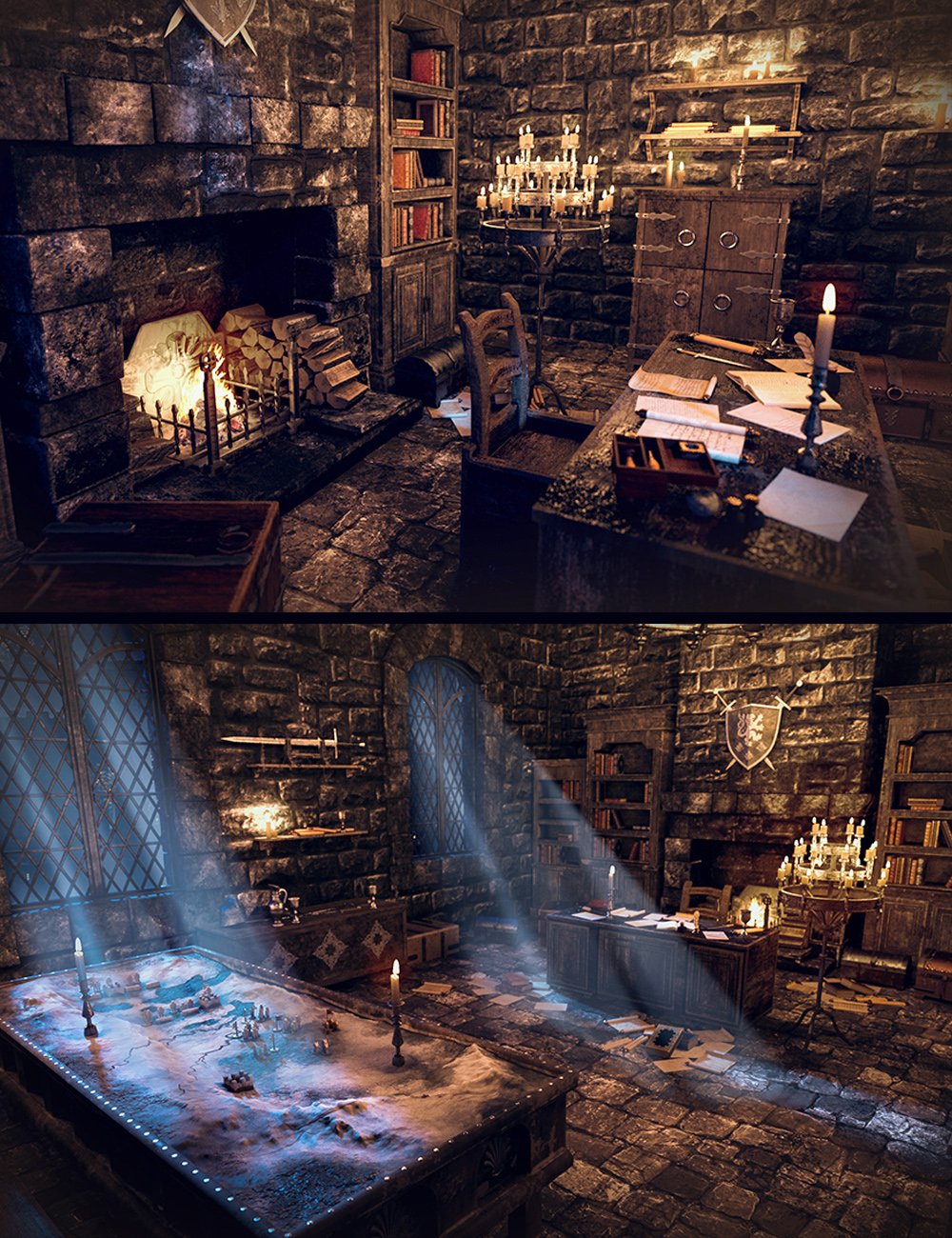 Northern Castle Office by: Polish, 3D Models by Daz 3D