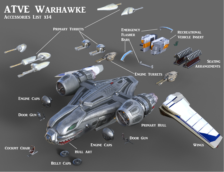 ATVE Warhawke Gunship by: Kara Pitat, 3D Models by Daz 3D