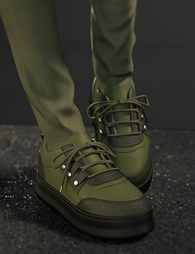 SU Autumn Sports Shoes for Genesis 8 and 8.1 Females and Genesis 9 by: Sue Yee, 3D Models by Daz 3D