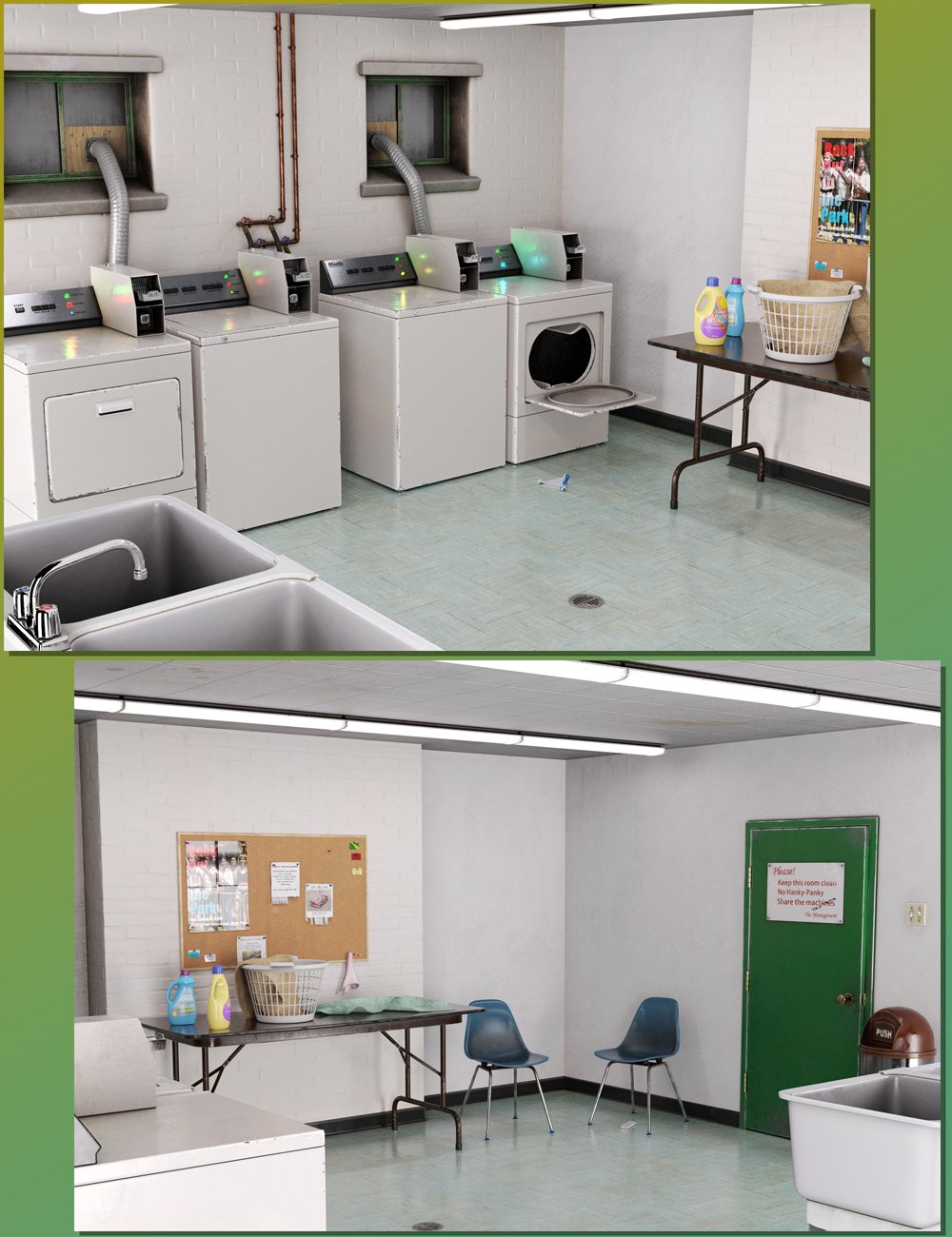 Apartment Laundry Room by: Rascal3D, 3D Models by Daz 3D
