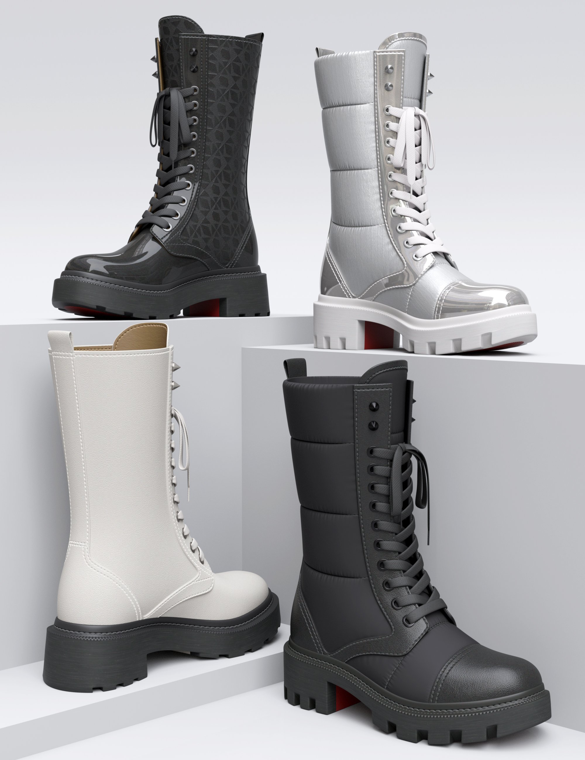 HL High Boots for Genesis 8, 8.1 Female and Genesis 9 by: Havanalibere, 3D Models by Daz 3D