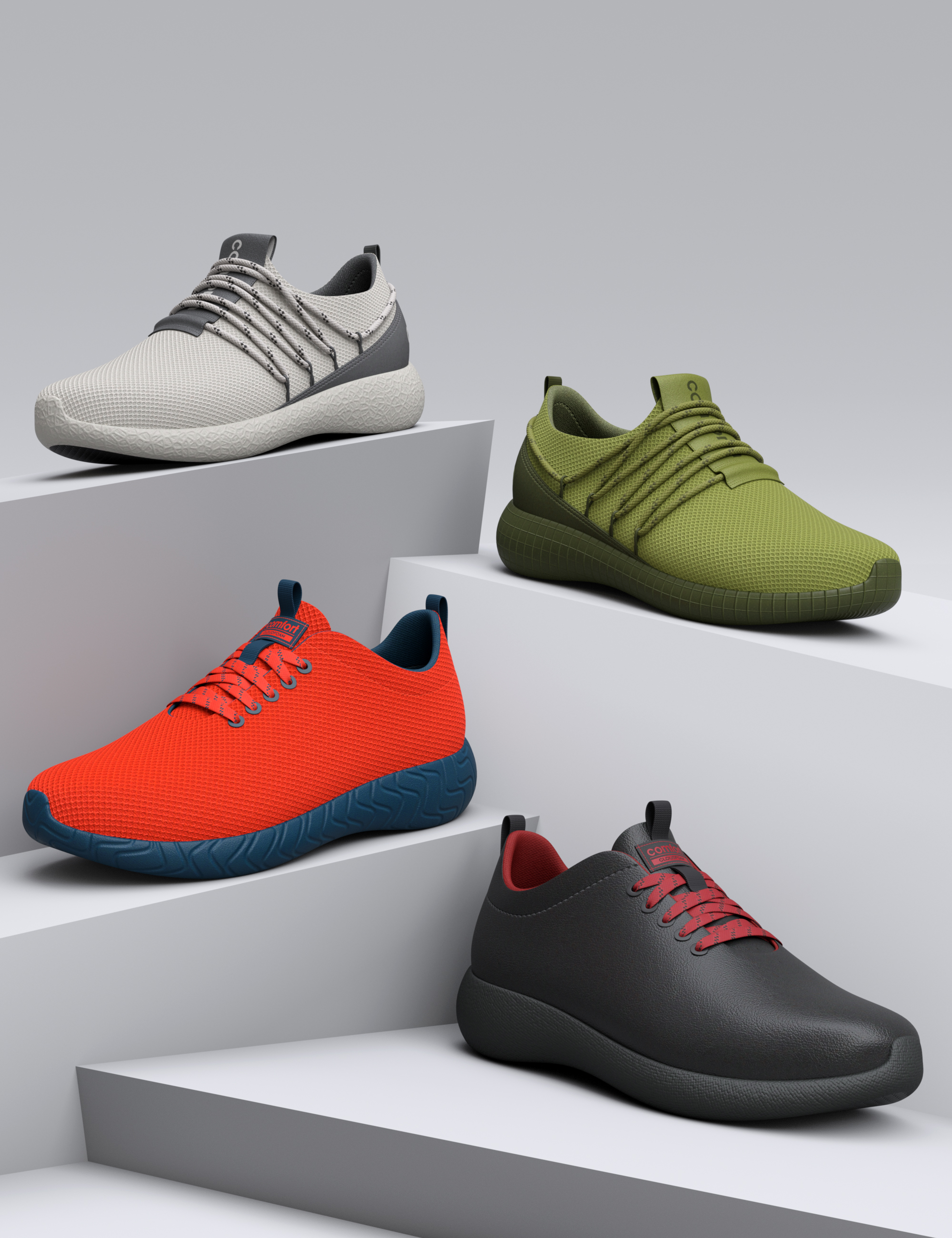 HL Sneakers for Genesis 9 by: Havanalibere, 3D Models by Daz 3D