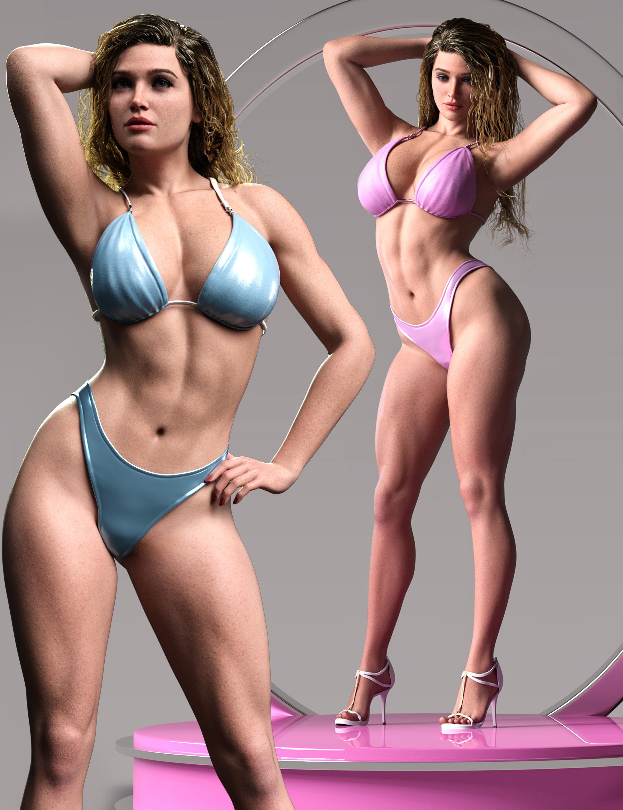 Z Toned Beauty Shape and Pose Mega Set for Genesis 9 by: Zeddicuss, 3D Models by Daz 3D