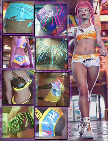 Cyberpunk Styles for Zero One Clothing Sets by: Aeon Soul, 3D Models by Daz 3D