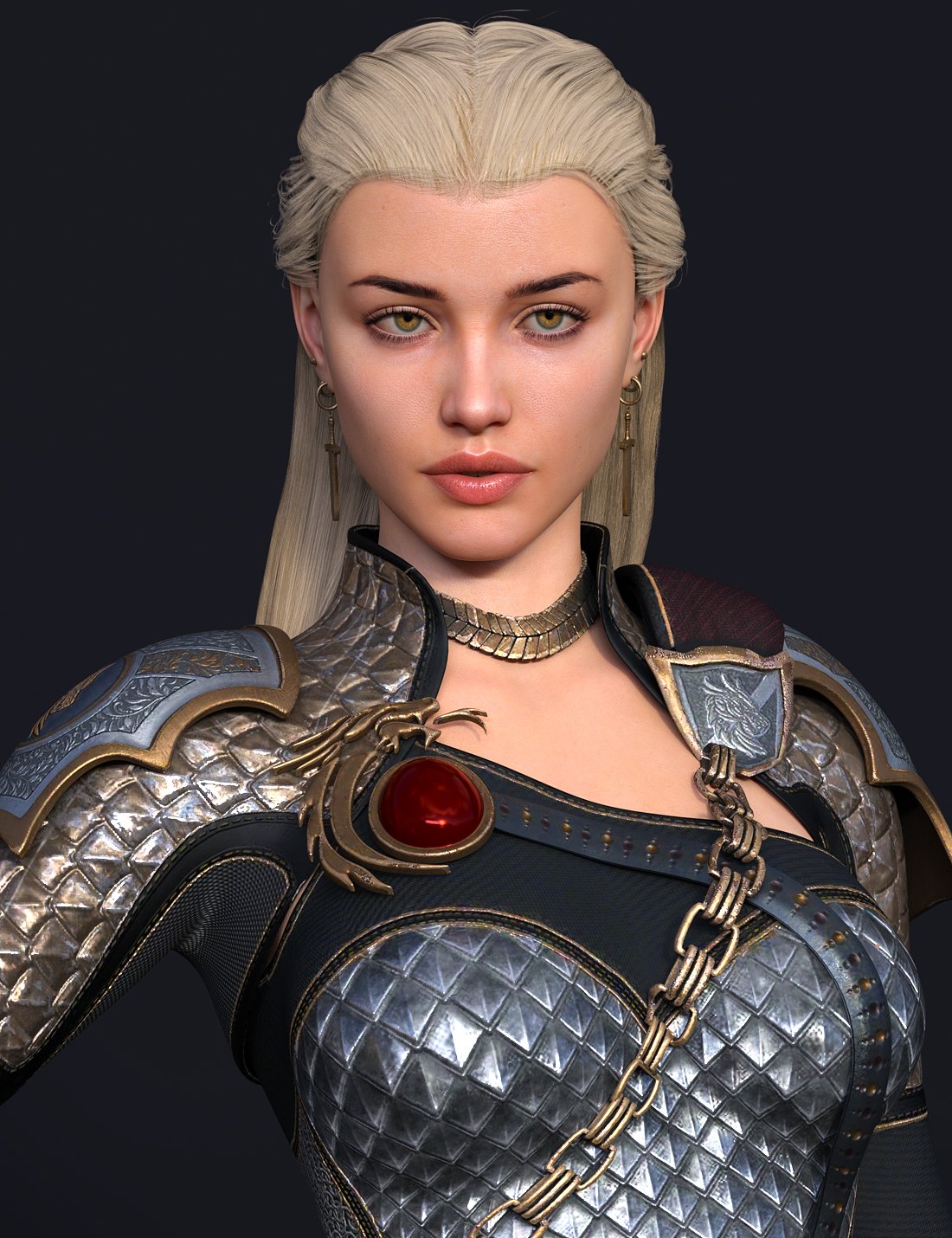 Dragon Rider Hair for Genesis 9, 8, and 8.1 | Daz 3D