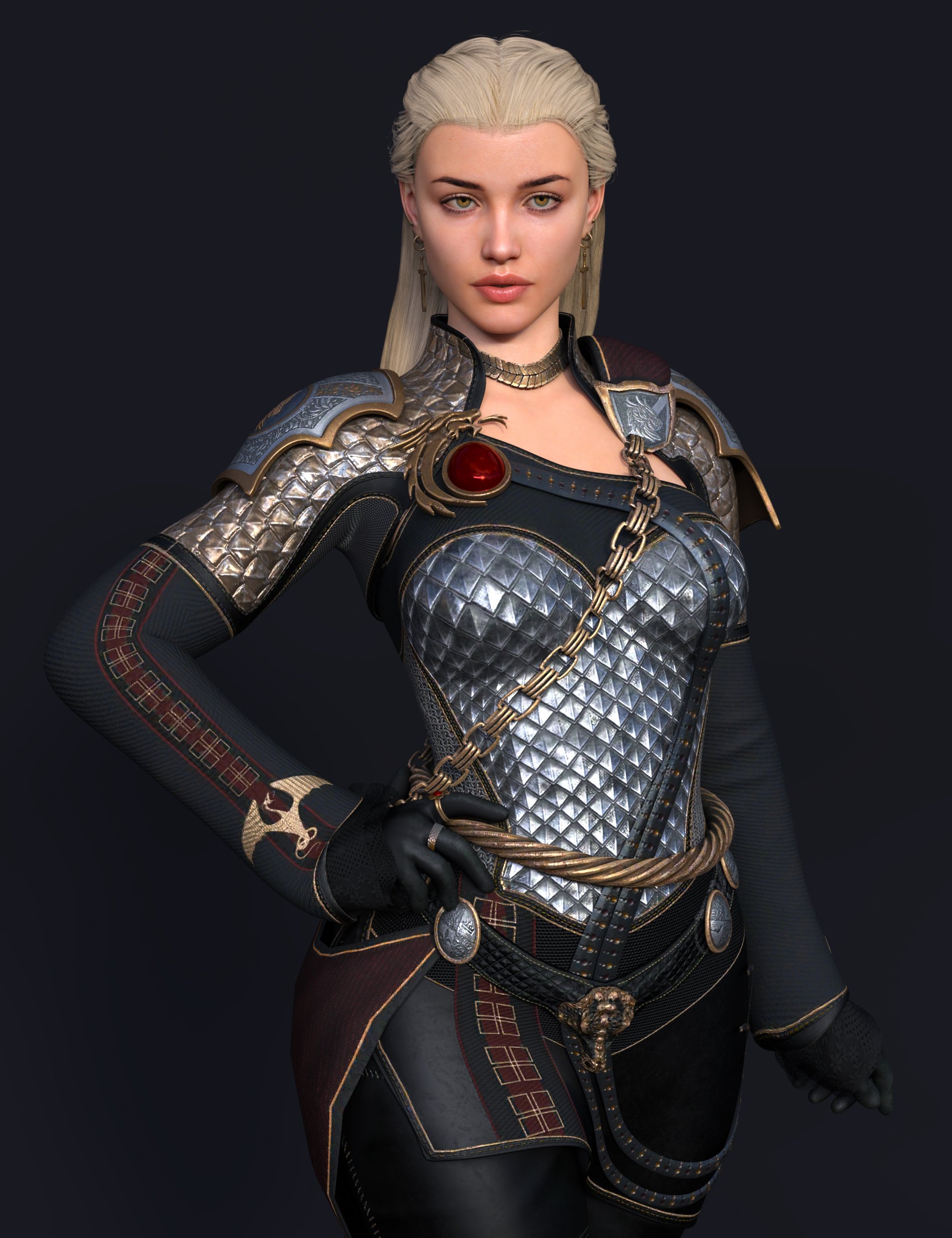 Dragon Rider Hair for Genesis 9, 8, and 8.1 | Daz 3D