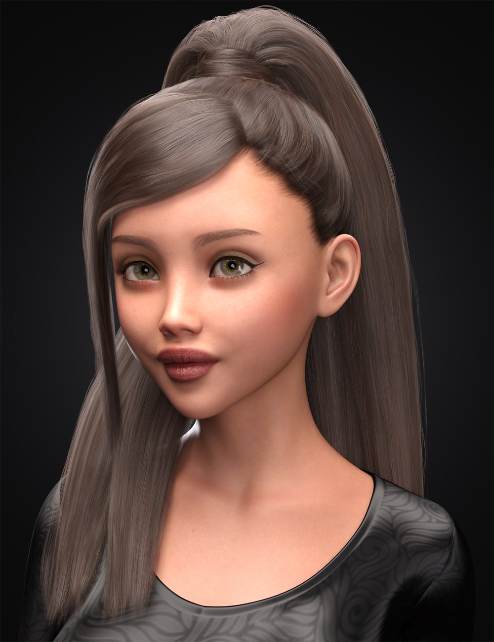 Chanelle Sweet Hair for Genesis 9 by: AprilYSH, 3D Models by Daz 3D