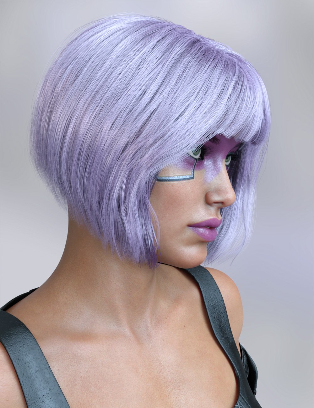 MRL dForce Casual Bob Hair for Genesis 8 and 8.1 Female by: Mihrelle, 3D Models by Daz 3D