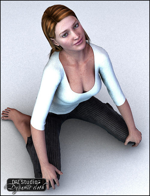 Womens Jeans and Top by: OptiTex, 3D Models by Daz 3D