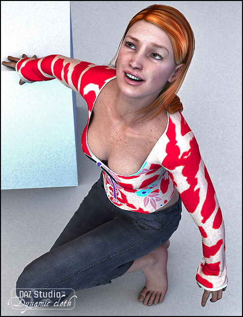 Womens Jeans and Top Womens Jeans and Top by: OptiTex, 3D Models by Daz 3D