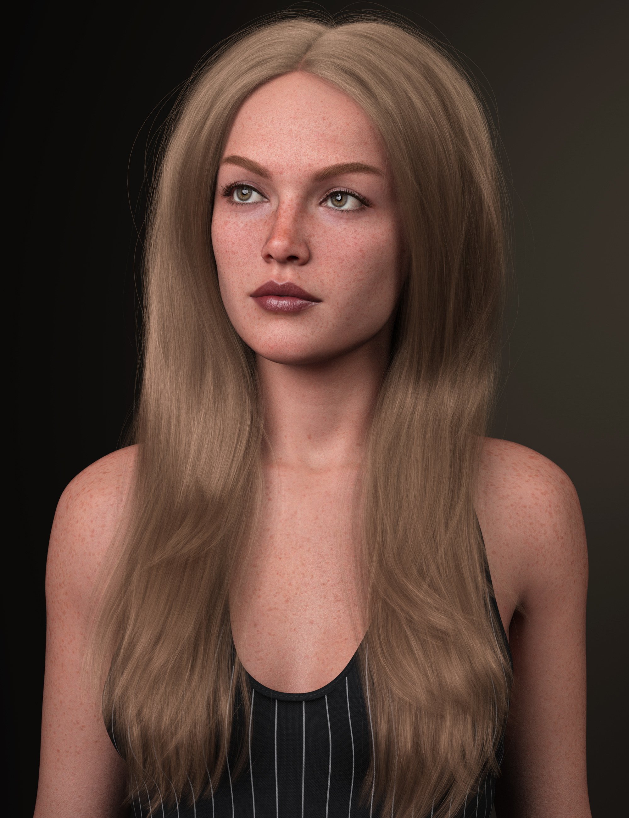 Long Unisex Style Hair for Genesis 9 | Daz 3D