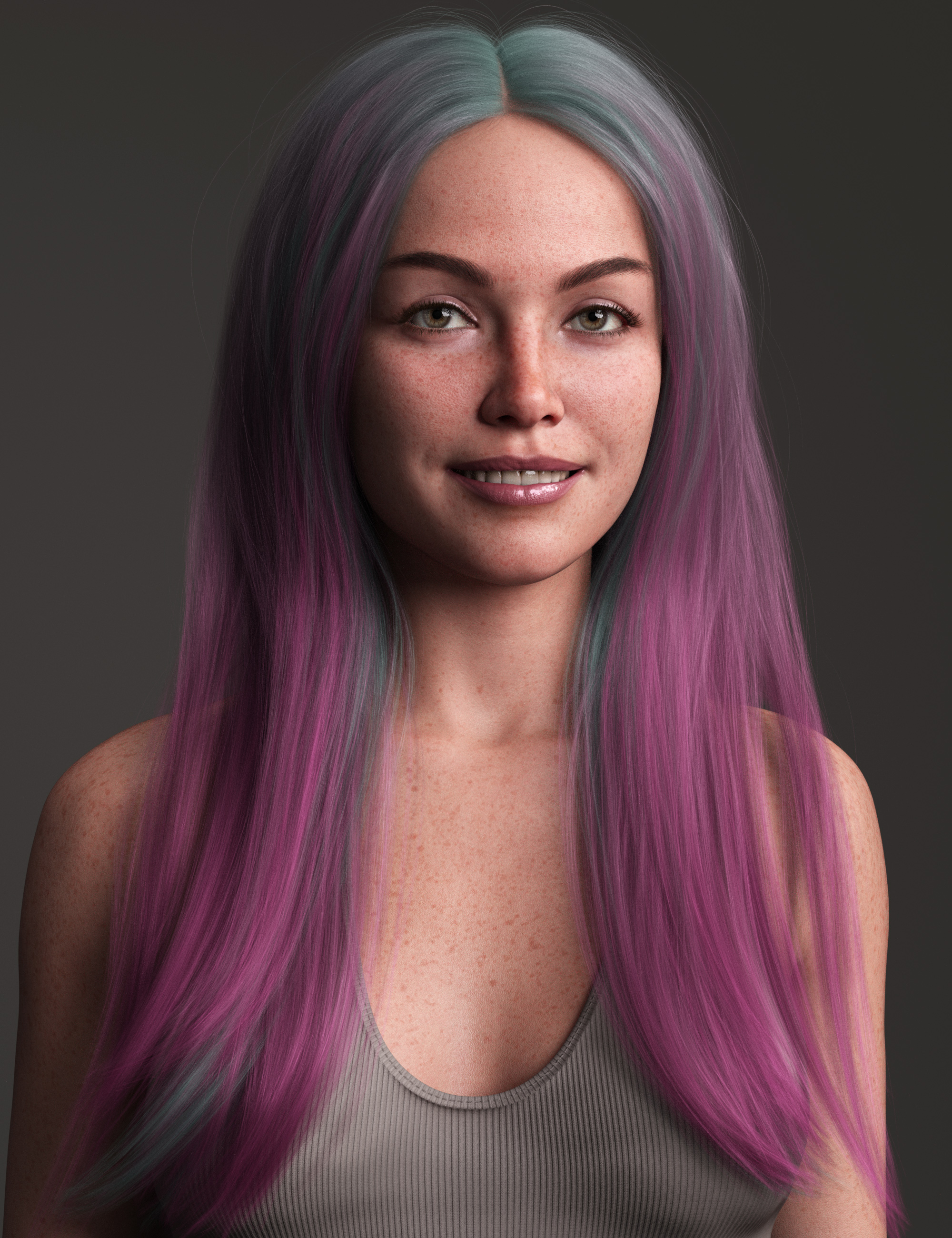 Long Unisex Style Hair Color Expansion by: outoftouch, 3D Models by Daz 3D