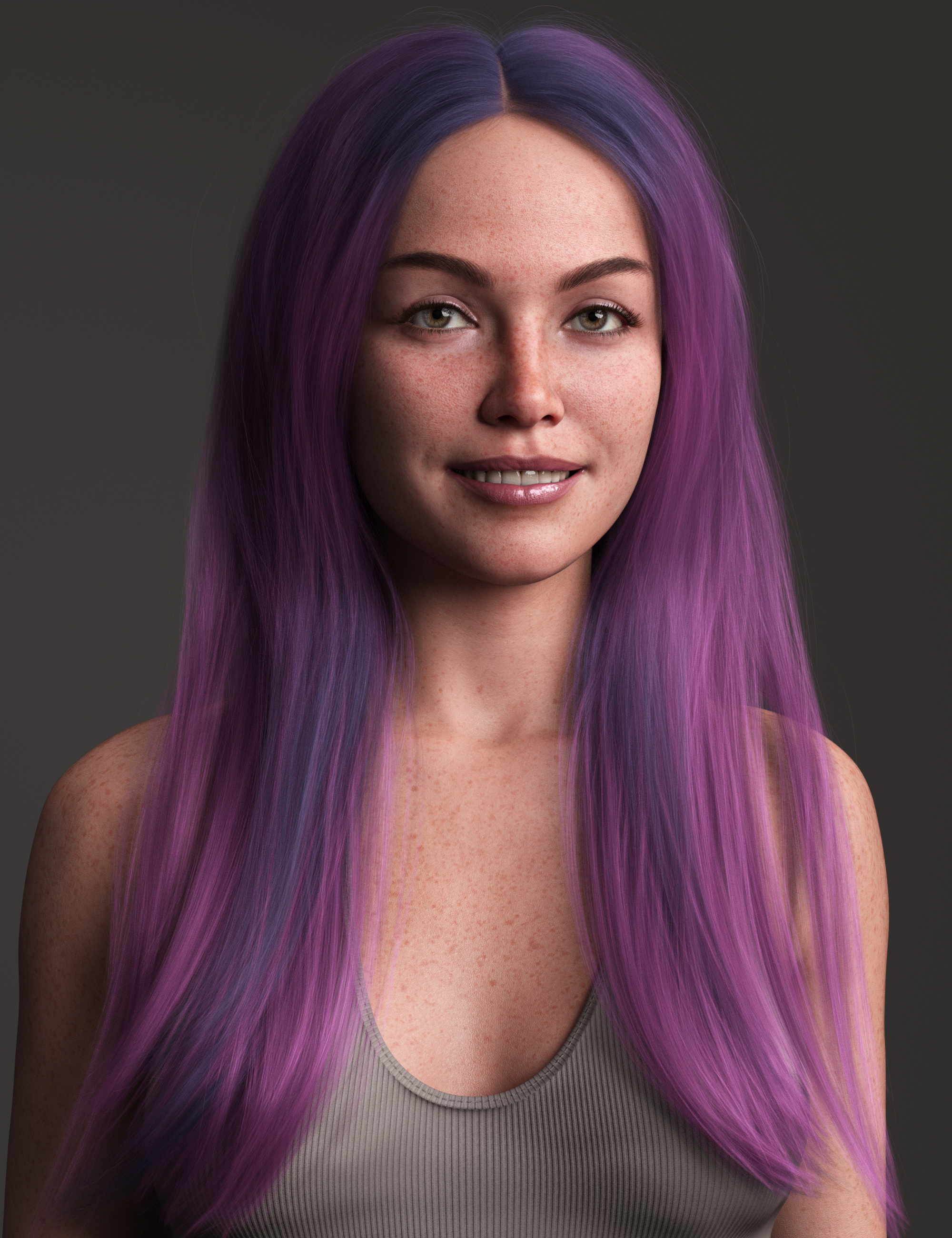 Long Unisex Style Hair Color Expansion | Daz 3D