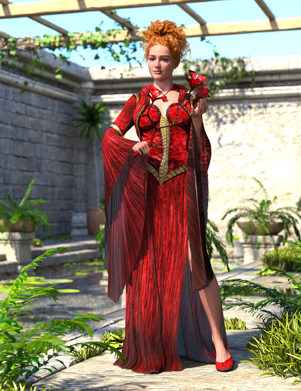 dForce Magnolia Wardrobe for Genesis 9 by: ArkiShox-Design, 3D Models by Daz 3D