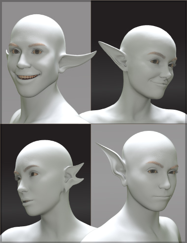 DA Fantasy Ear Shapes for Genesis 9 by: Design Anvil, 3D Models by Daz 3D