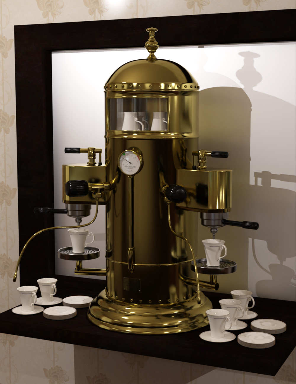 Espresso Machine - Blue Angel by: Fantasyart3D, 3D Models by Daz 3D