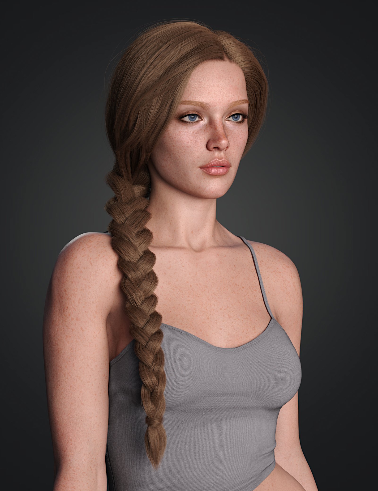  Side Braid for Genesis 9 | Daz 3D