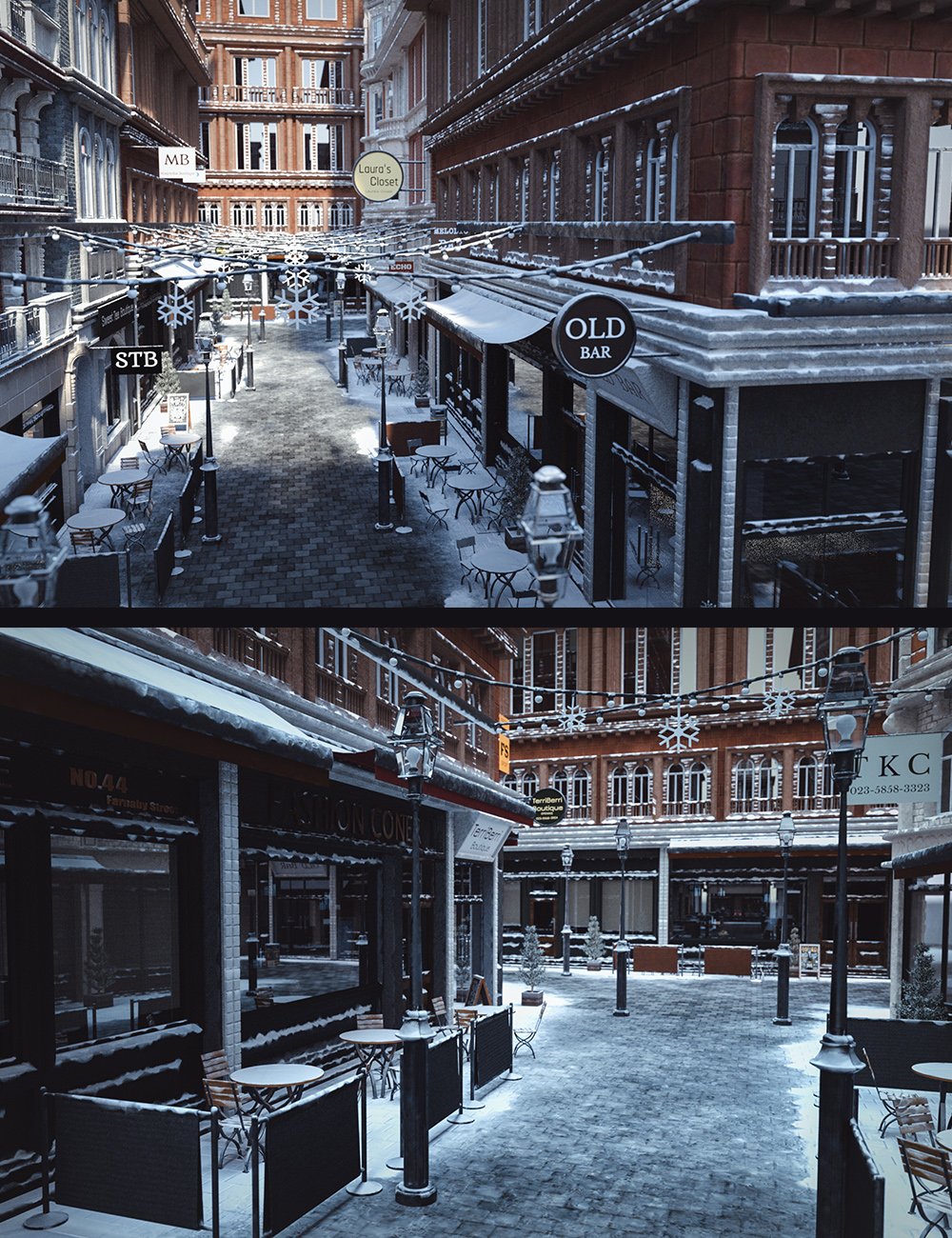 Snowy London Street by: Polish, 3D Models by Daz 3D