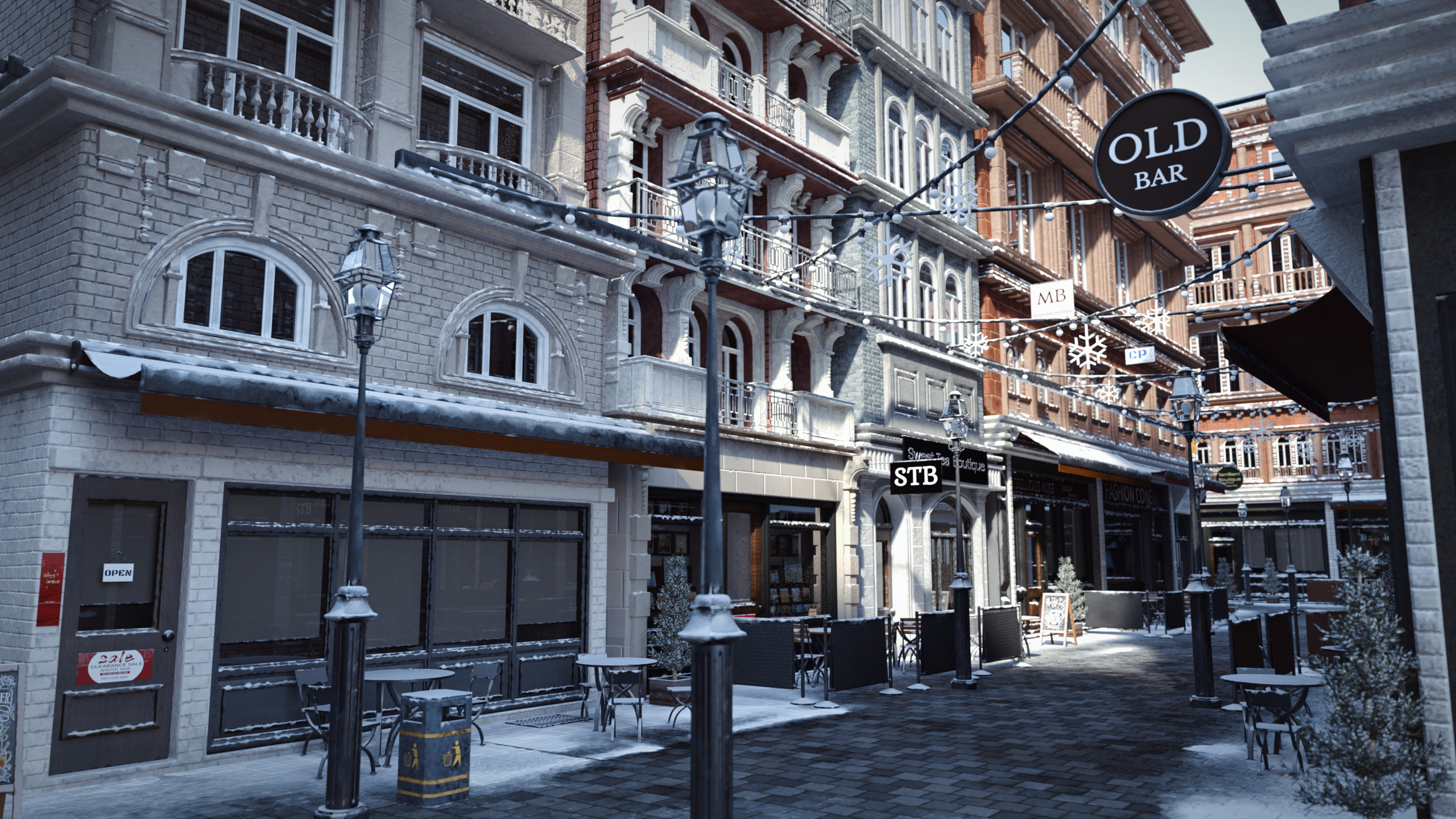 Snowy London Street by: Polish, 3D Models by Daz 3D
