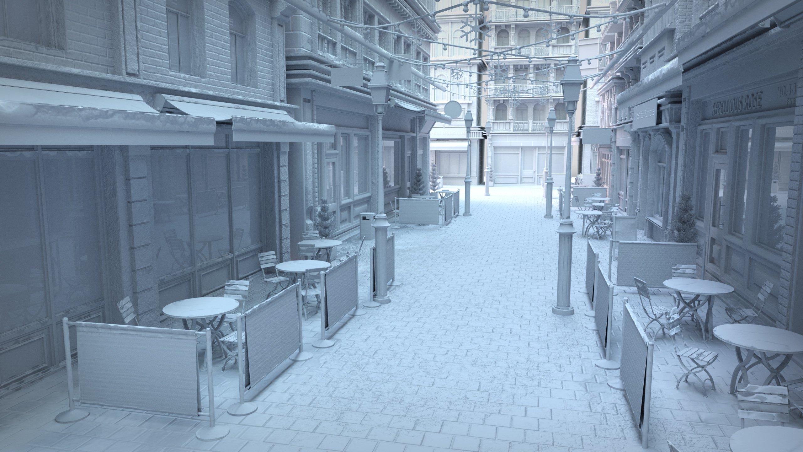 Snowy London Street Snowy London Street by: Polish, 3D Models by Daz 3D