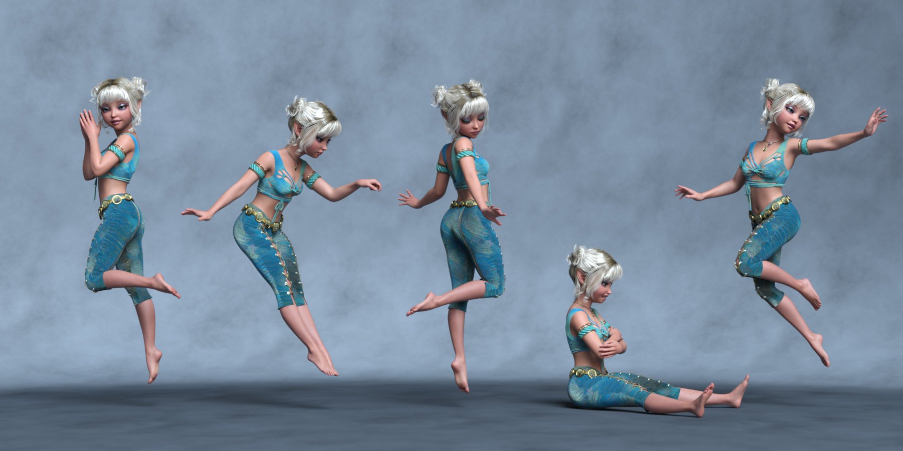 Pixie Dust Poses for Pixie 9 Daz 3D