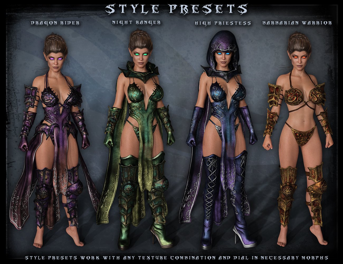 dForce Hex Arcanum Outfit for Genesis 8 Female and Genesis 9 by: IgnisSerpentus, 3D Models by Daz 3D