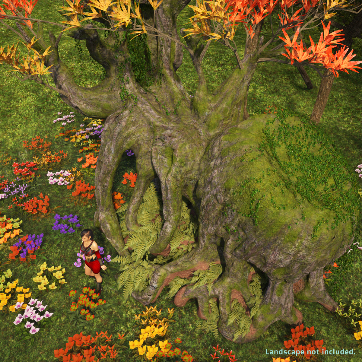 Showy Trees and Plants Pack by: Gendragon3D, 3D Models by Daz 3D