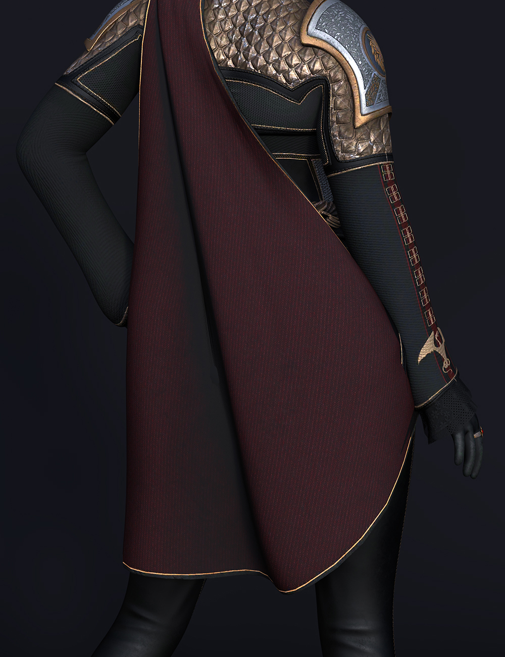 dForce Dragon Rider Royal Add-On for Dragon Rider Outfit | Daz 3D