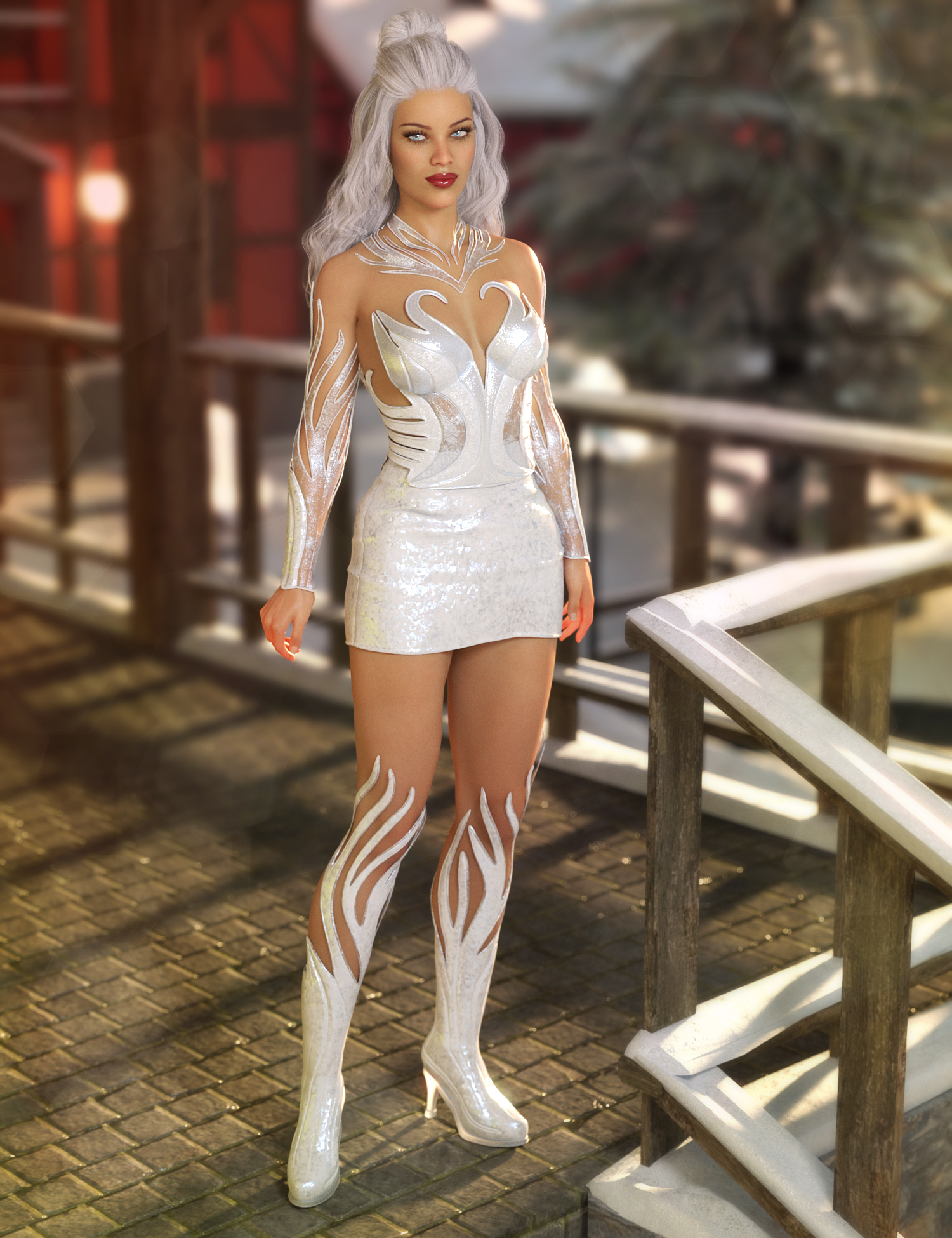 Frost Flower Outfit for Genesis 8 and 8.1 Females by: 4blueyesbucketload3d, 3D Models by Daz 3D