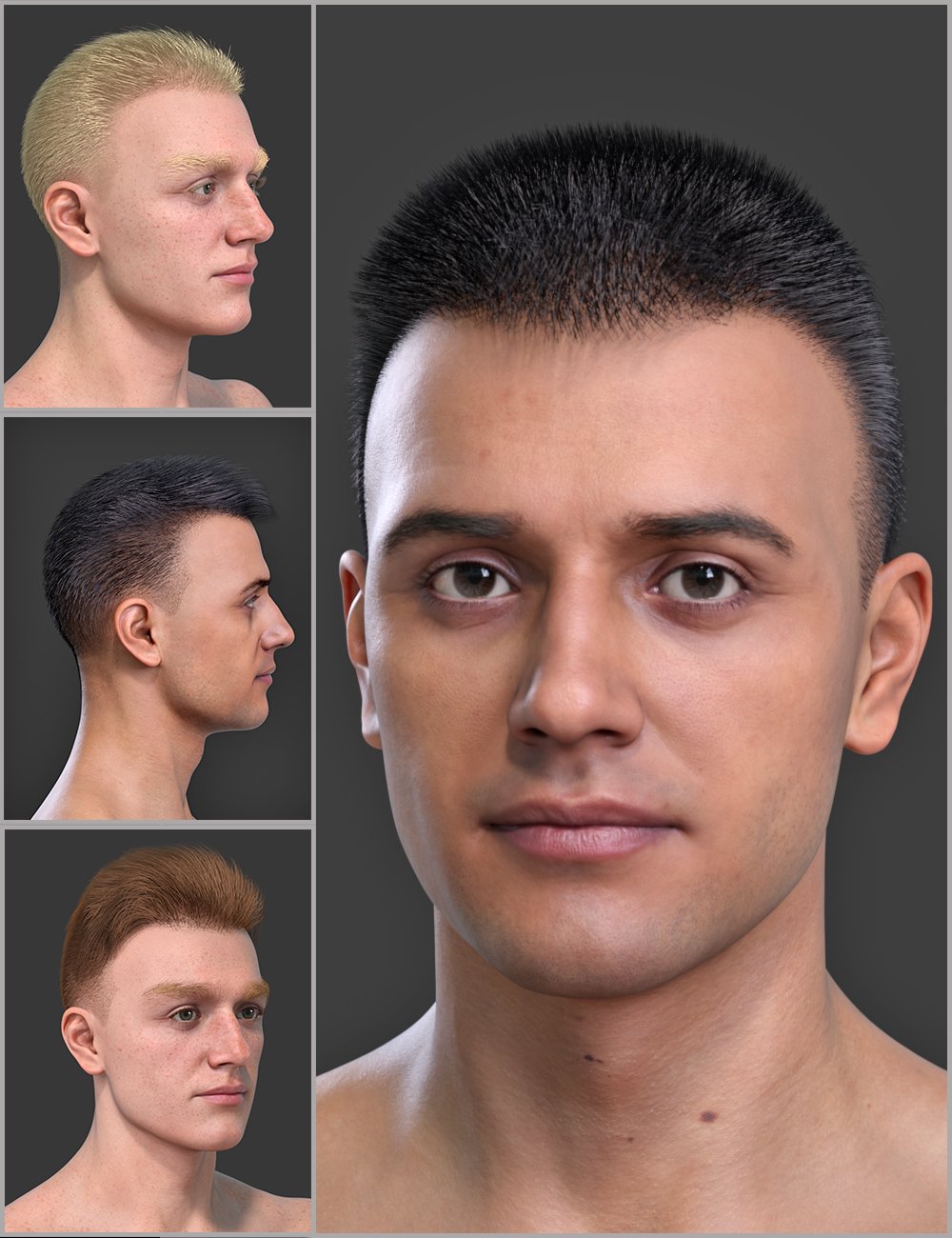 Modern Haircuts for Genesis 9 by: Virtual_World, 3D Models by Daz 3D