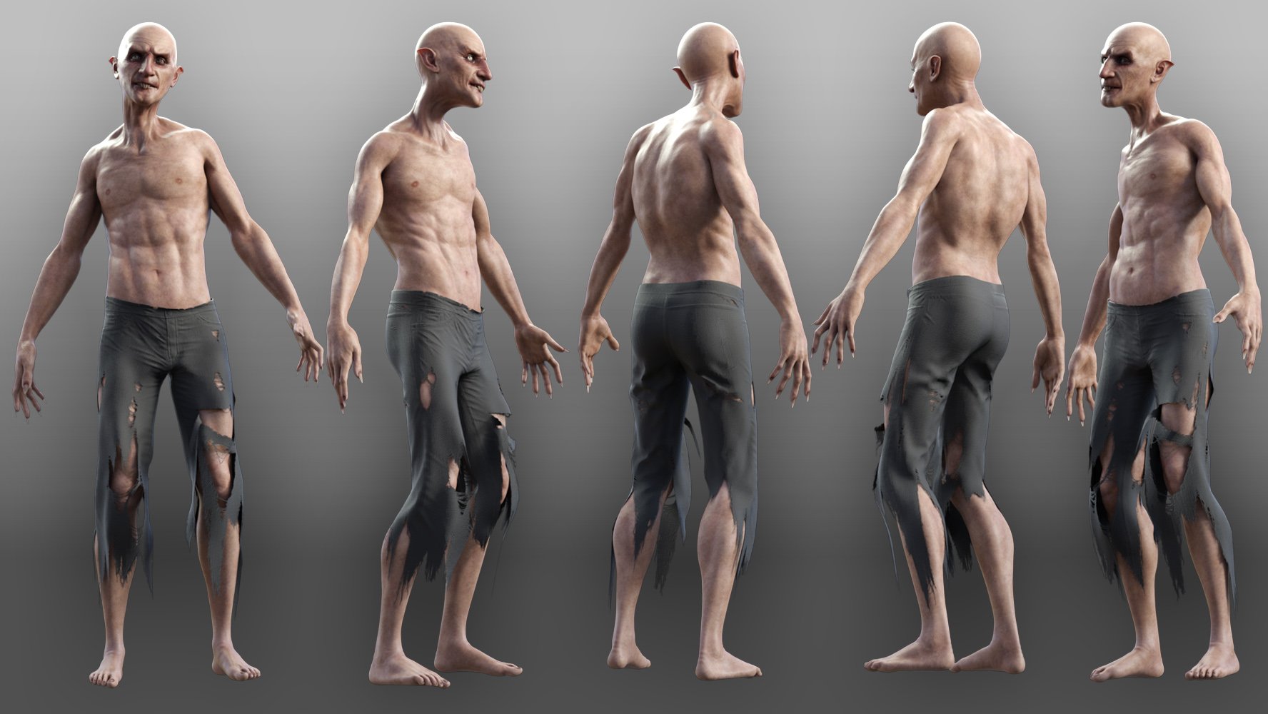 Nosferatu Male for Genesis 9 by: RawArt, 3D Models by Daz 3D