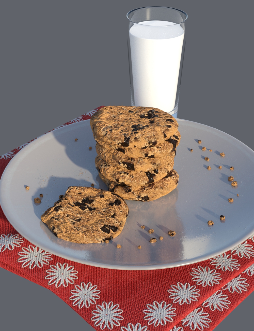 Cookie and Milk Treats Daz 3D