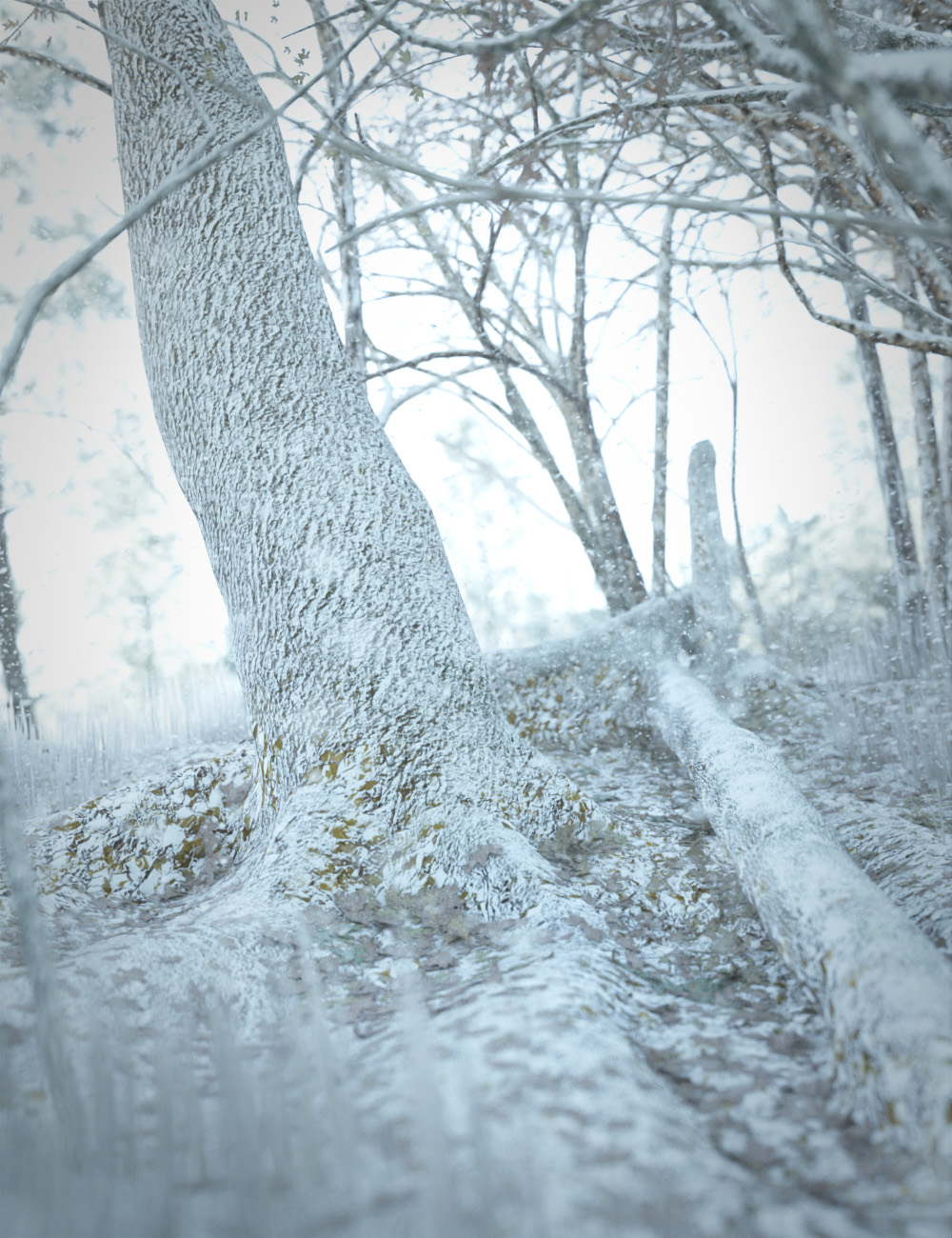 Fall Woods Vignette Winter Add-On by: KindredArts, 3D Models by Daz 3D