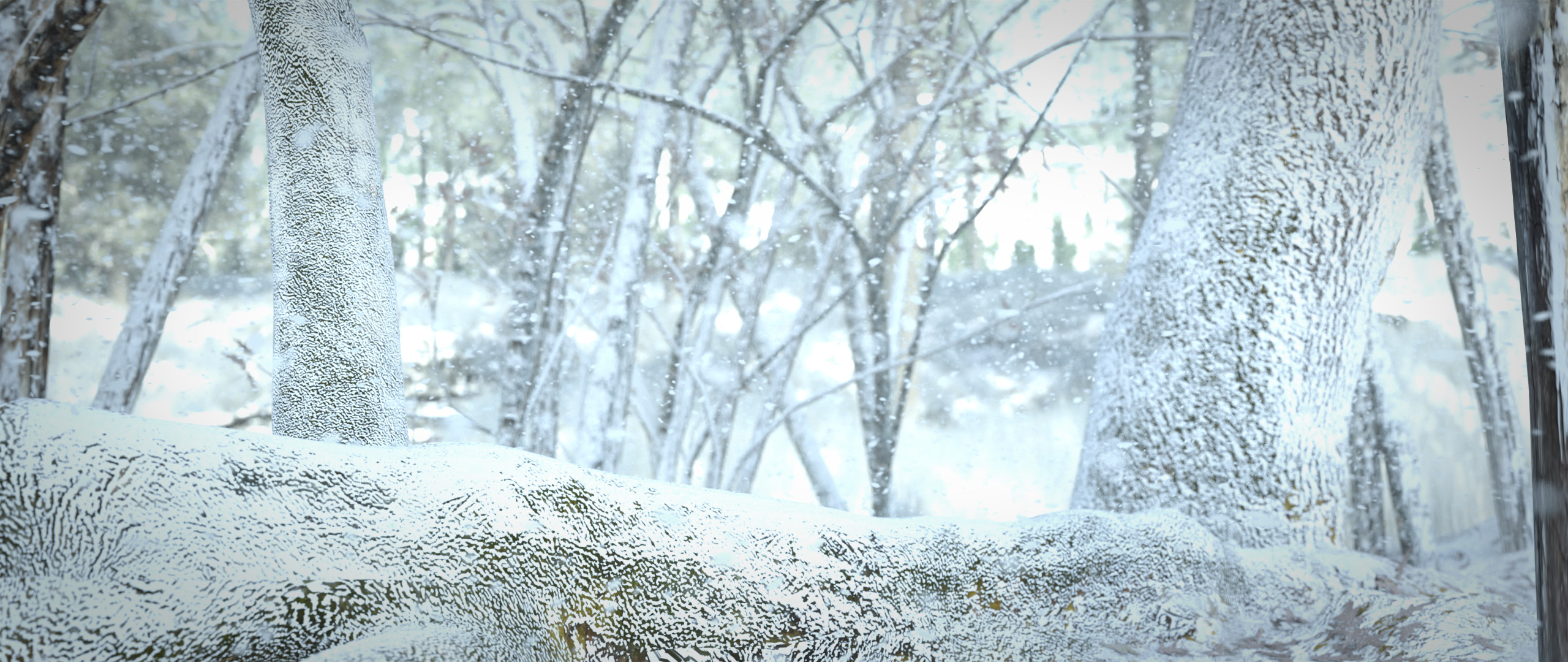 Winter Add Fall Woods Vignette Winter Add-On | Daz 3D