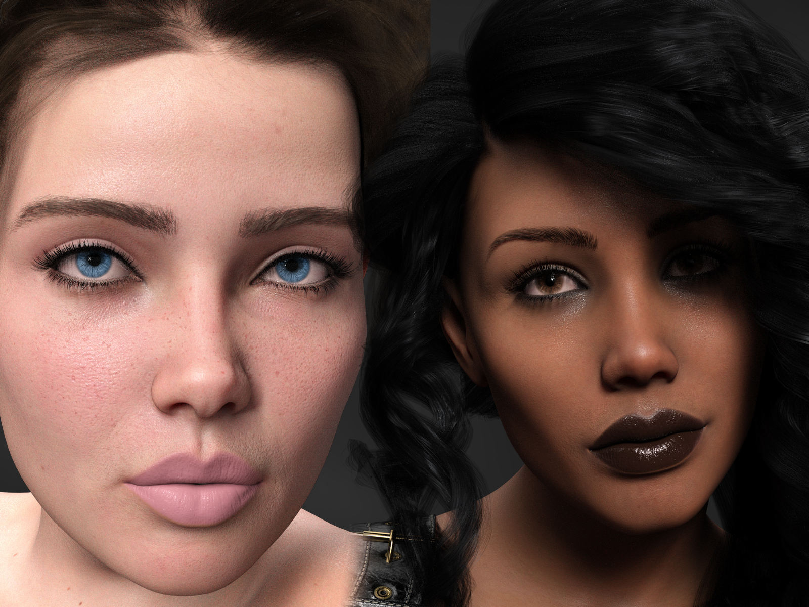Twizted Makeup Lips Merchant Resource for Genesis 9 by: TwiztedMetal, 3D Models by Daz 3D