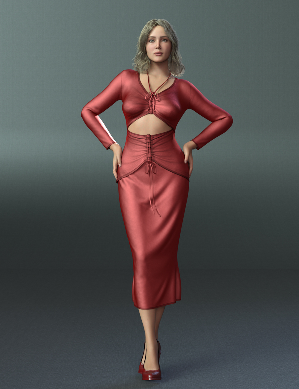 dForce MK Stretch Sheath Skirt for Genesis 9 by: wsmonkeyking, 3D Models by Daz 3D