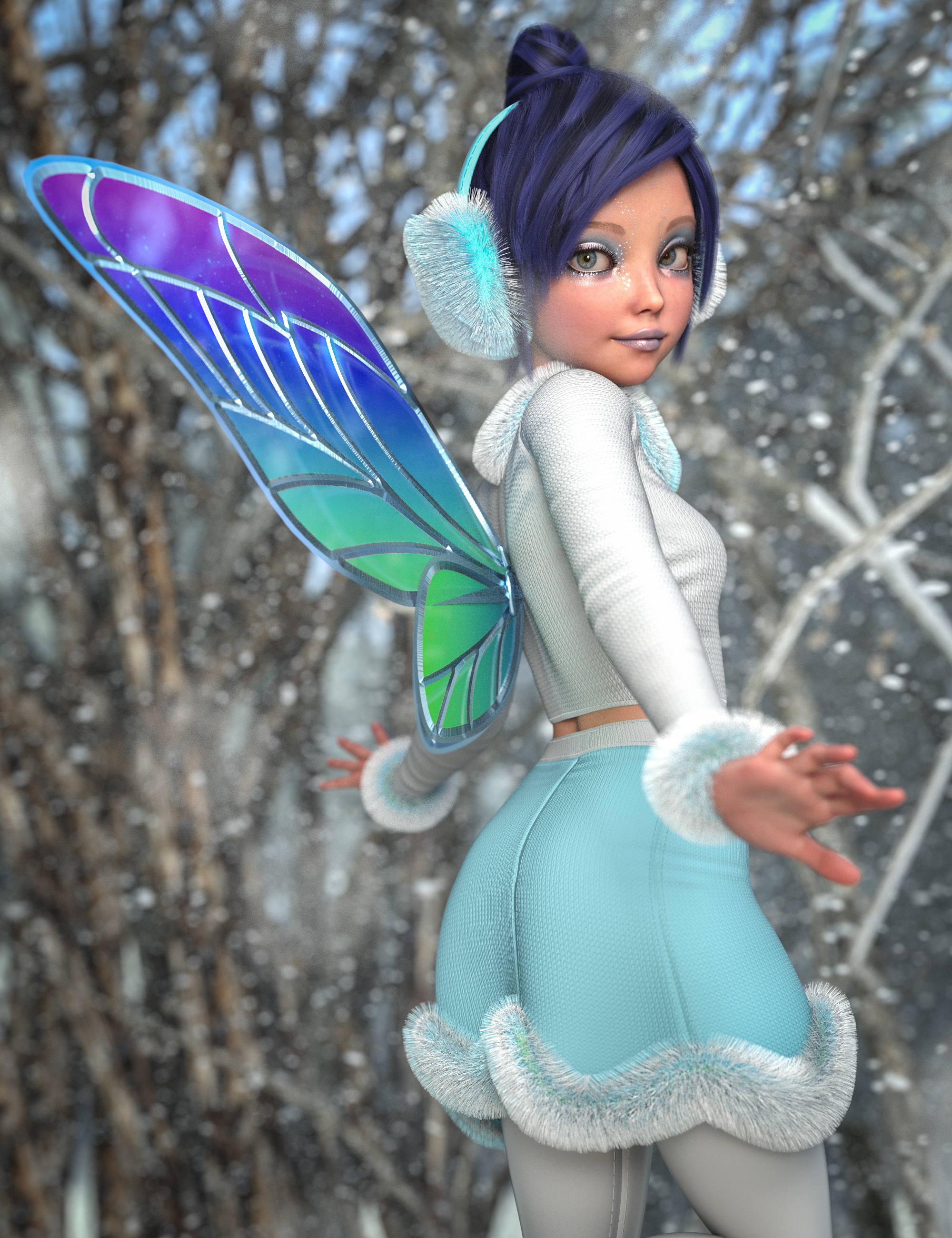 Pixie 9 Winter Fairy Bundle by: , 3D Models by Daz 3D