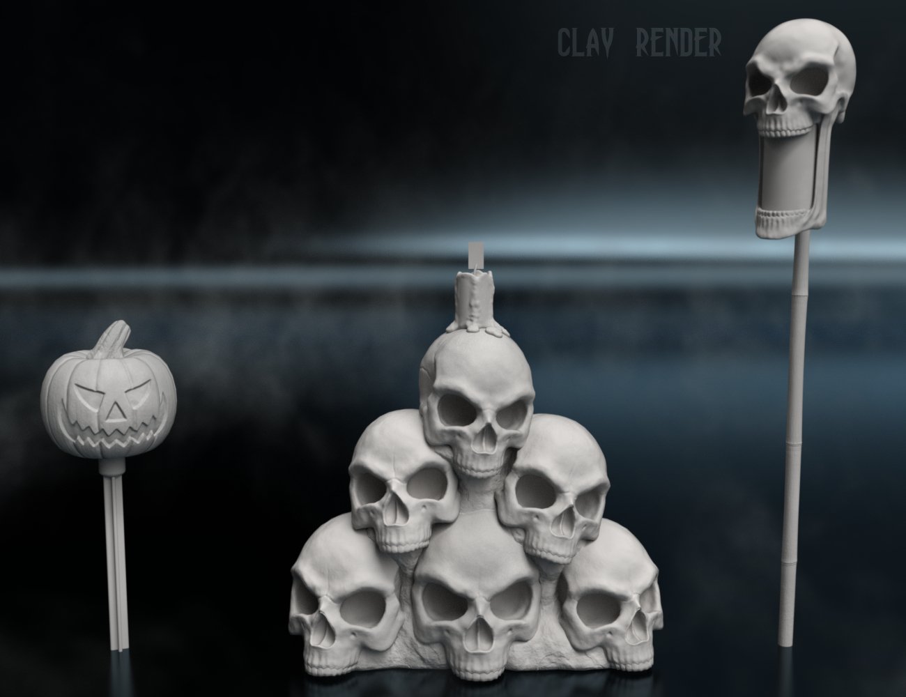 Halloween Outdoor Decor Halloween Outdoor Decor by: Wicked Creations, 3D Models by Daz 3D