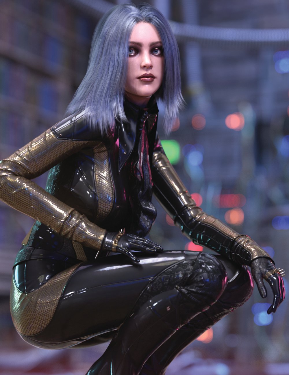 dForce HM Almira Outfit for Genesis 9 by: HM, 3D Models by Daz 3D
